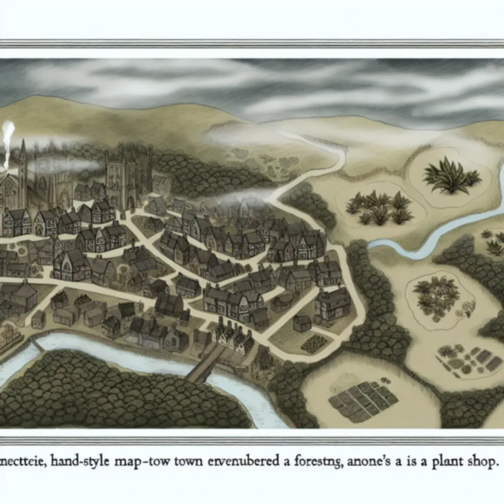 Klimatyczna mapa enigmatycznego miasteczka i pobliskich lokacji