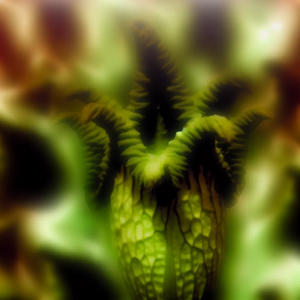 Zbliżenie na tajemniczą roślinę o ząbkowanych liściach i delikatnych włoskach