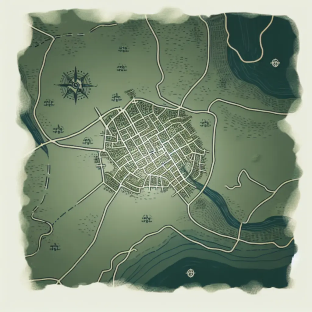 Ilustracyjna mapa Undermere z zaznaczonymi ścieżkami i znacznikami lokacji.